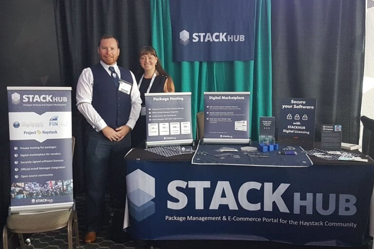 Steve and Emma presents StackHub at Haystack Connect 2019