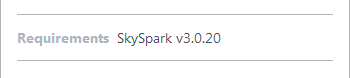 Example Requirement: SkySpark v3.0.20